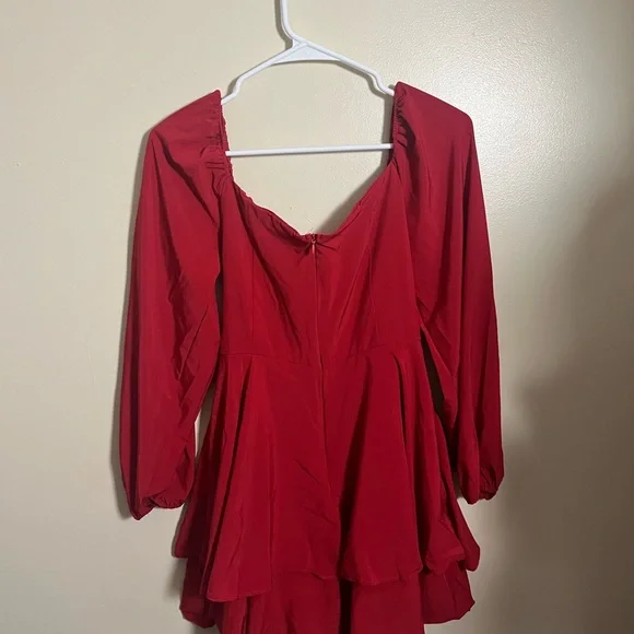 Red Ruffled Romper - Picture 4 of 4